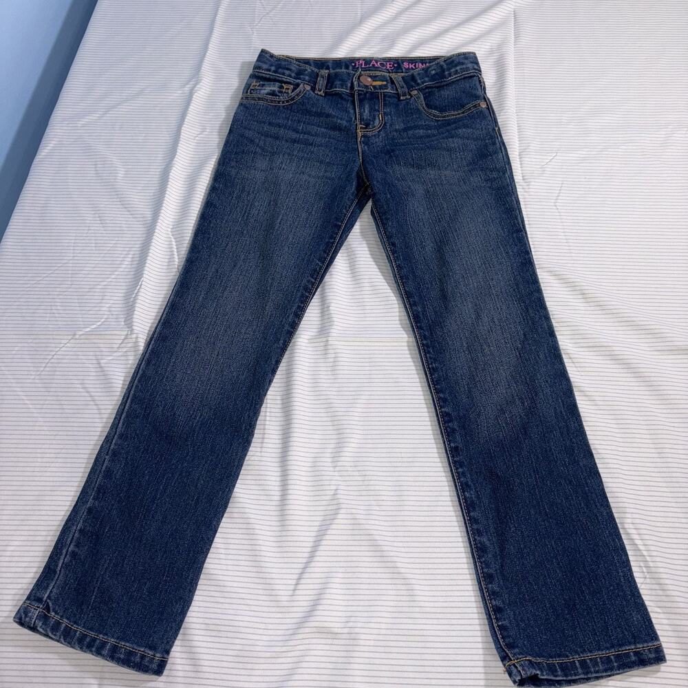 The Children's Place Girls Super Skinny Jeans Size 6 Blue Cotton Blend Stretch